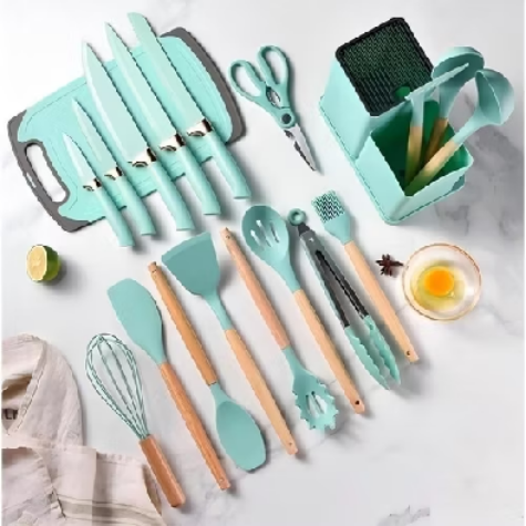 🍳 Kit 19 Peças de Utensílios para Cozinha