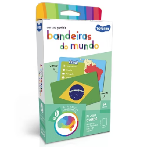 🌎 Jogo de Cartas Geniais – Bandeiras do Mundo Toyster