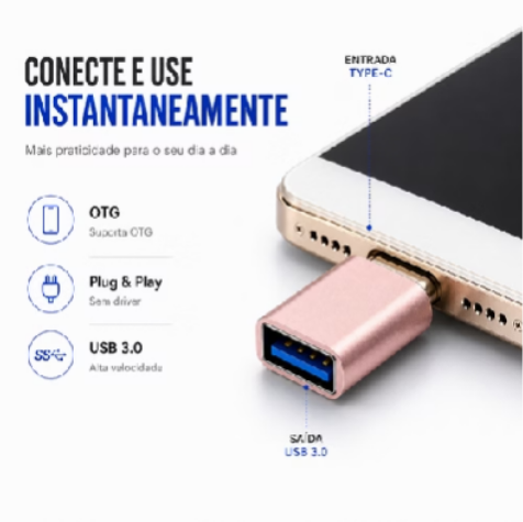🔌 Adaptador OTG Tipo-C para USB 3.0