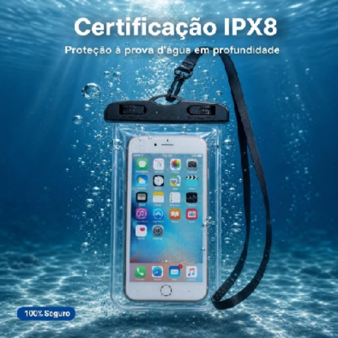 🏖️ Capa Impermeável para Celular