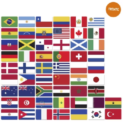 🌎 Jogo de Cartas Geniais – Bandeiras do Mundo Toyster