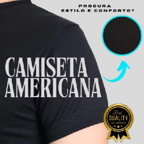 👕 Camiseta Masculina Canelada