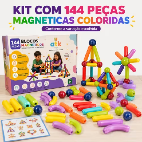 🧲 Blocos Magnéticos Educativos
