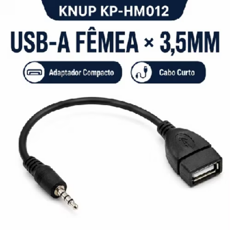 🎧 Cabo Adaptador KNUP KP-HM012