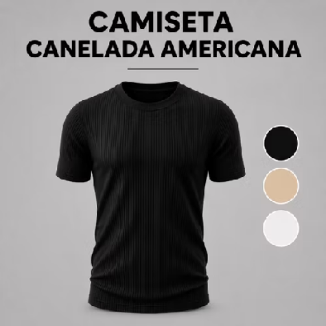 👕 Camiseta Masculina Canelada