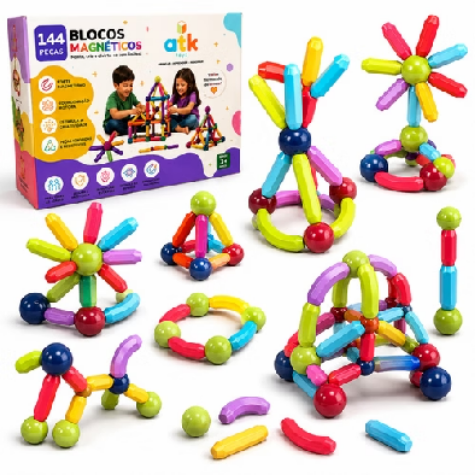 🧲 Blocos Magnéticos Educativos