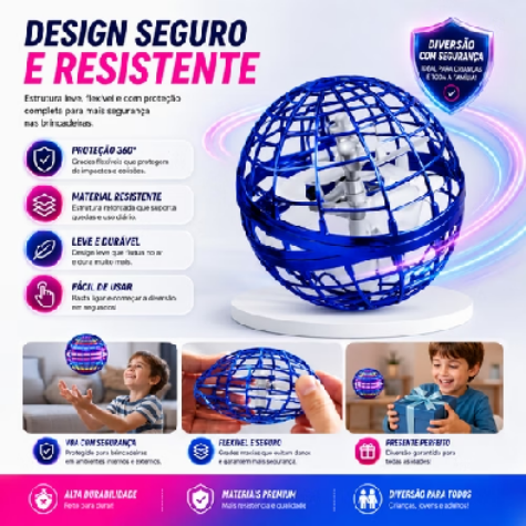🚀 Bola Voadora LED Boomerang
