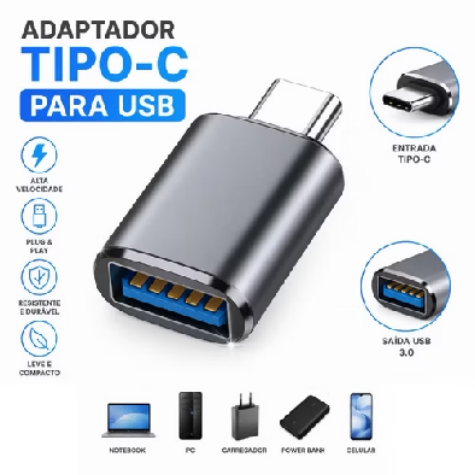 🔌 Adaptador OTG Tipo-C para USB 3.0