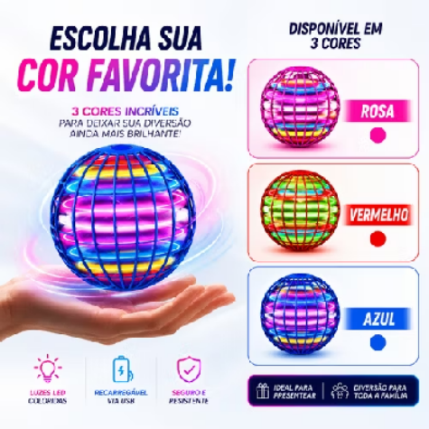 🚀 Bola Voadora LED Boomerang