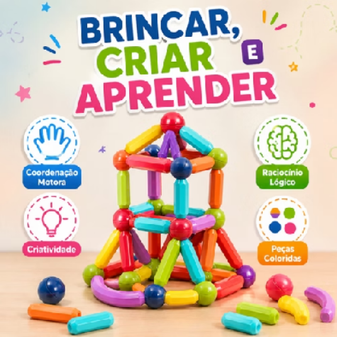 🧲 Blocos Magnéticos Educativos