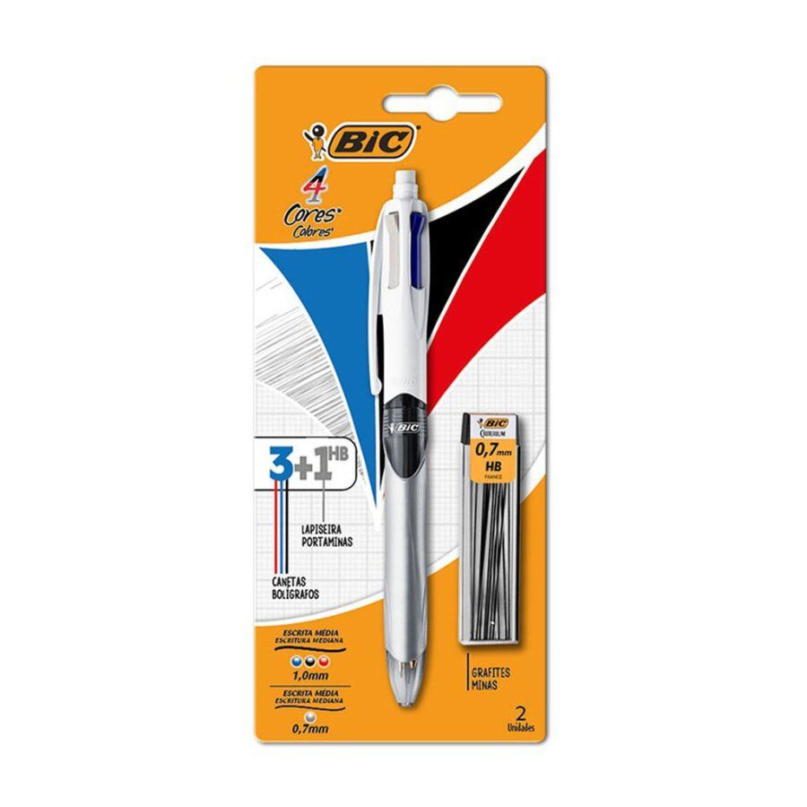 🖊️ Caneta Esferográfica BIC 3 em 1 Retrátil