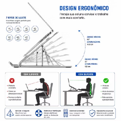 💻 Suporte articulado para Notebook