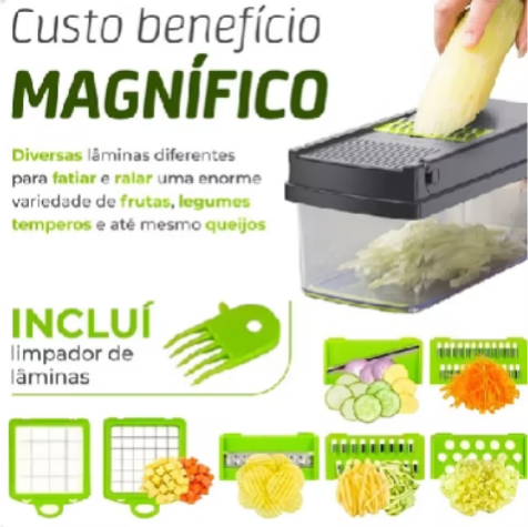 🥕 Fatiador e Ralador de Cozinha 16 em 1