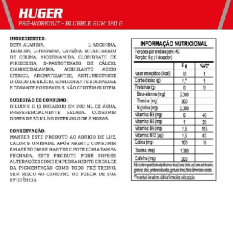 ⚡ Pré-Treino Huger Integralmedica